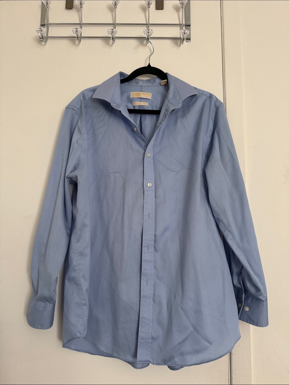 Michael Kors Men's Light Blue Classic Dress Shirt